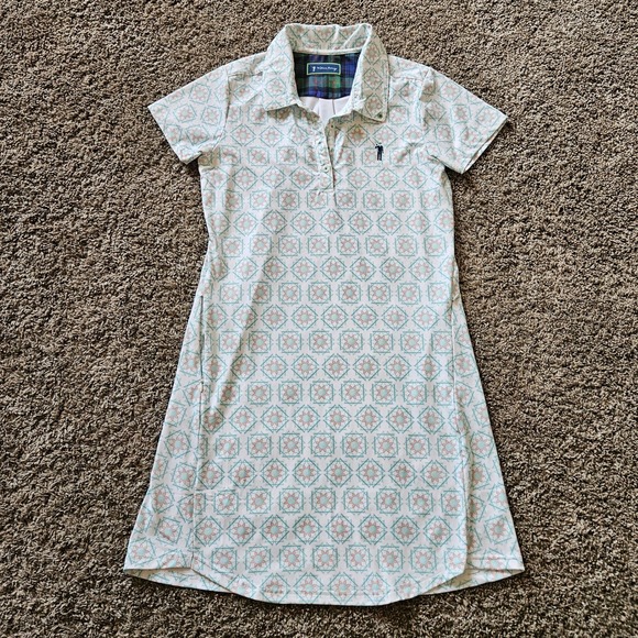 William Murray Golf Dresses & Skirts - William Murray Golf Dress Womens XS Teal Geometric Floral Polo Short Sleeve